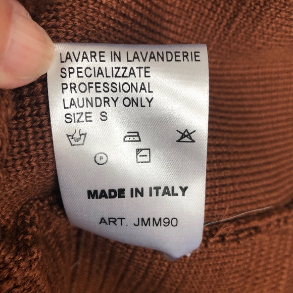 Jo No Fui Brown Wool Sweater Coat with Fox Fur - Picture 8 of 9